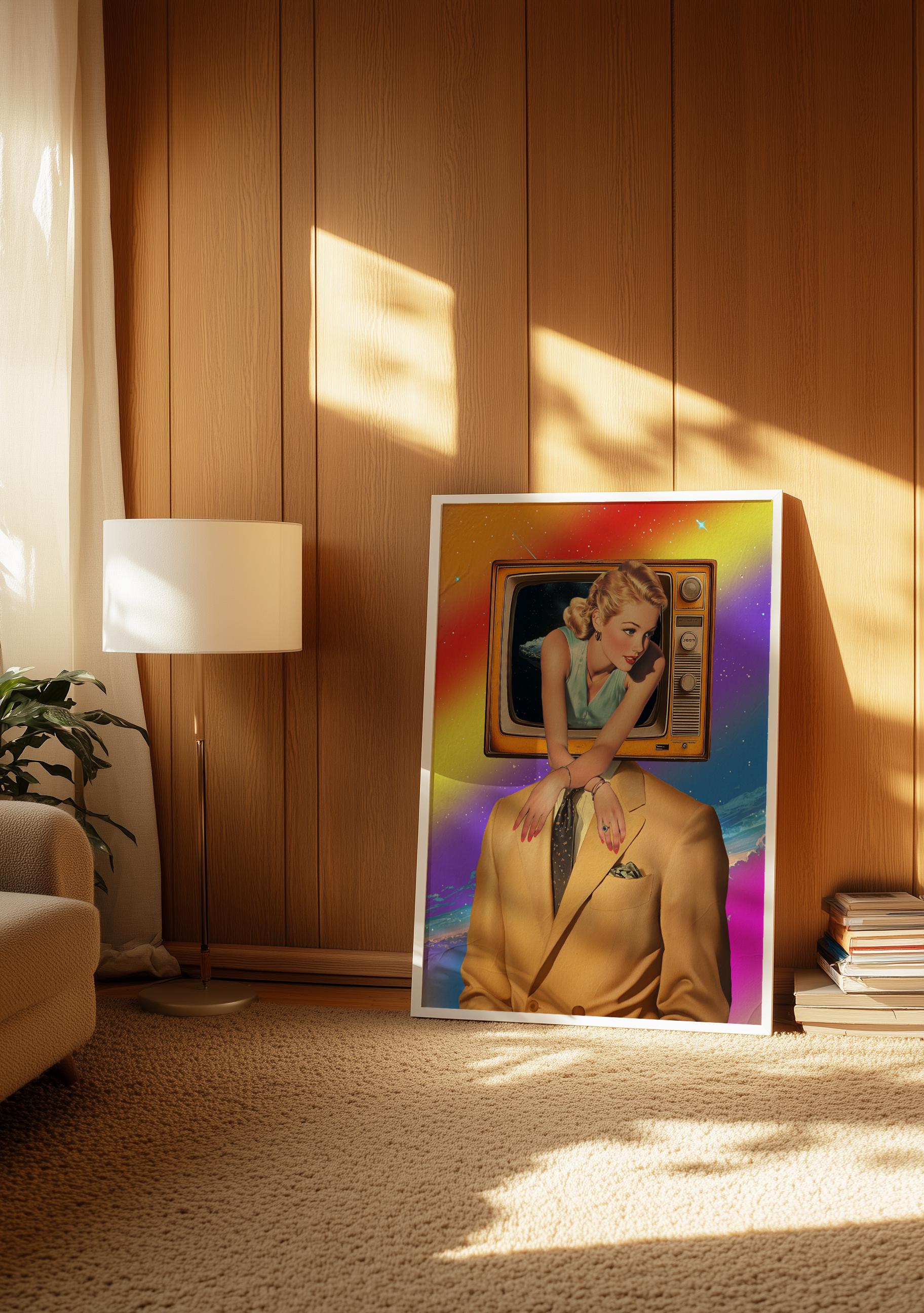 Retro Surreal Art Print: Psychedelic Cosmic Collage image 7