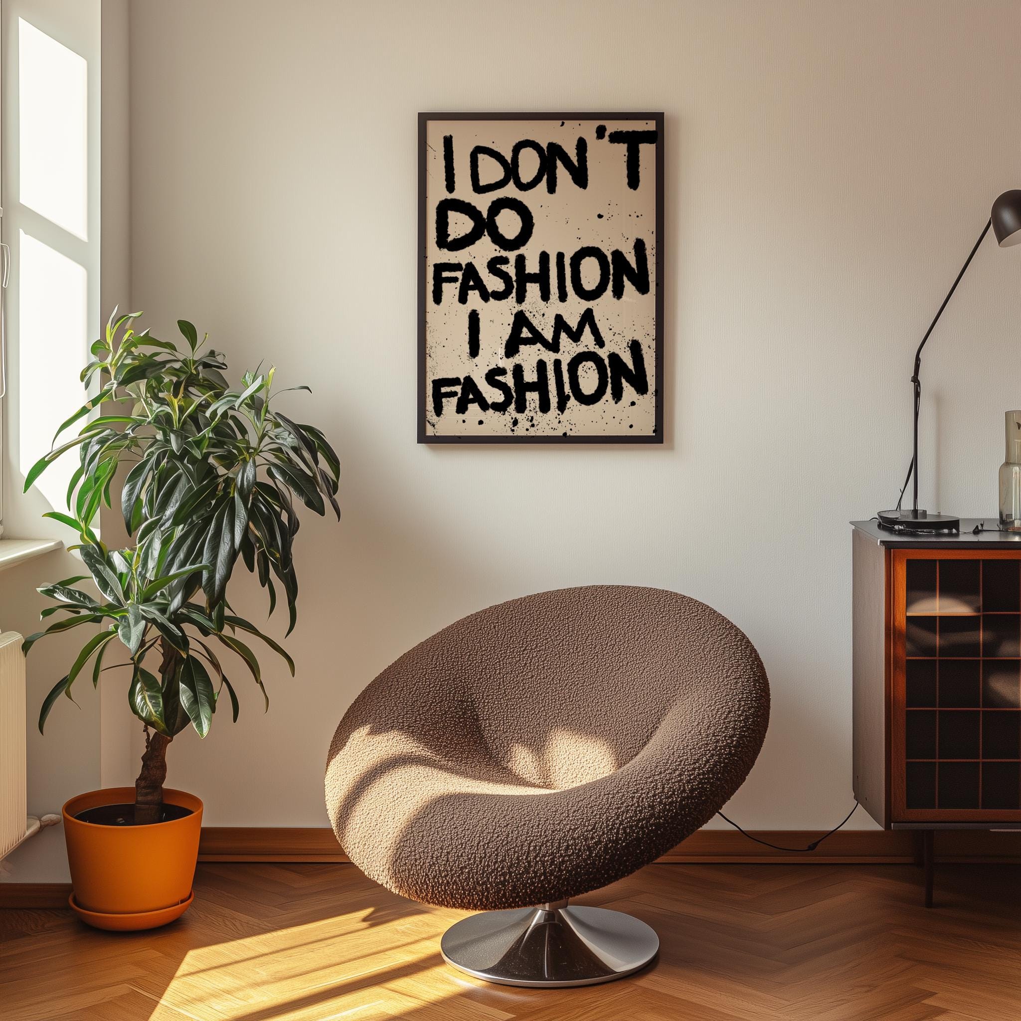 I Don't Do Fashion, I Am Fashion Art Print, Trendy Room Decor image 5