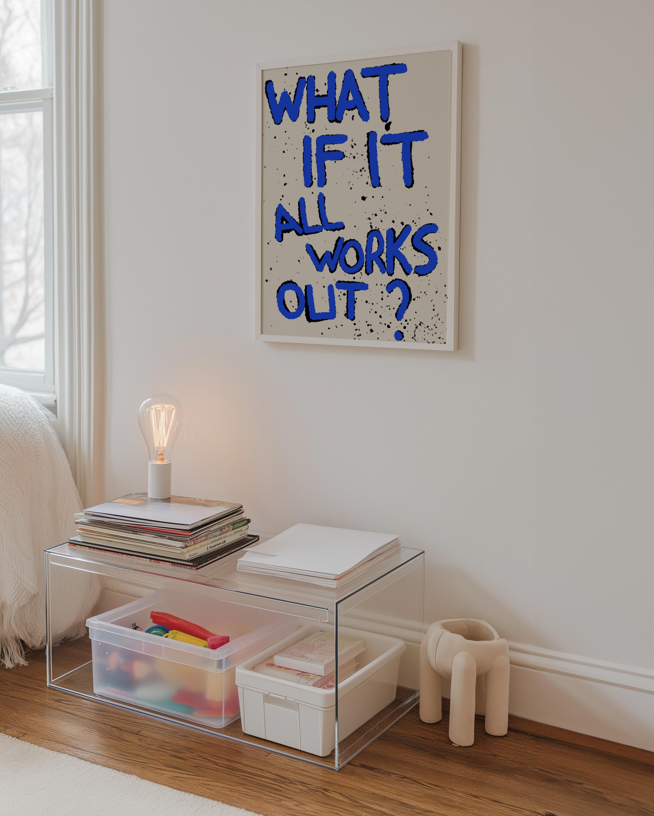What If It All Works Out Print: Retro Typography Wall Art image 8