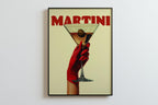 Retro Martini Cocktail Art Print: Red Glove Bar Cart Decor image 8