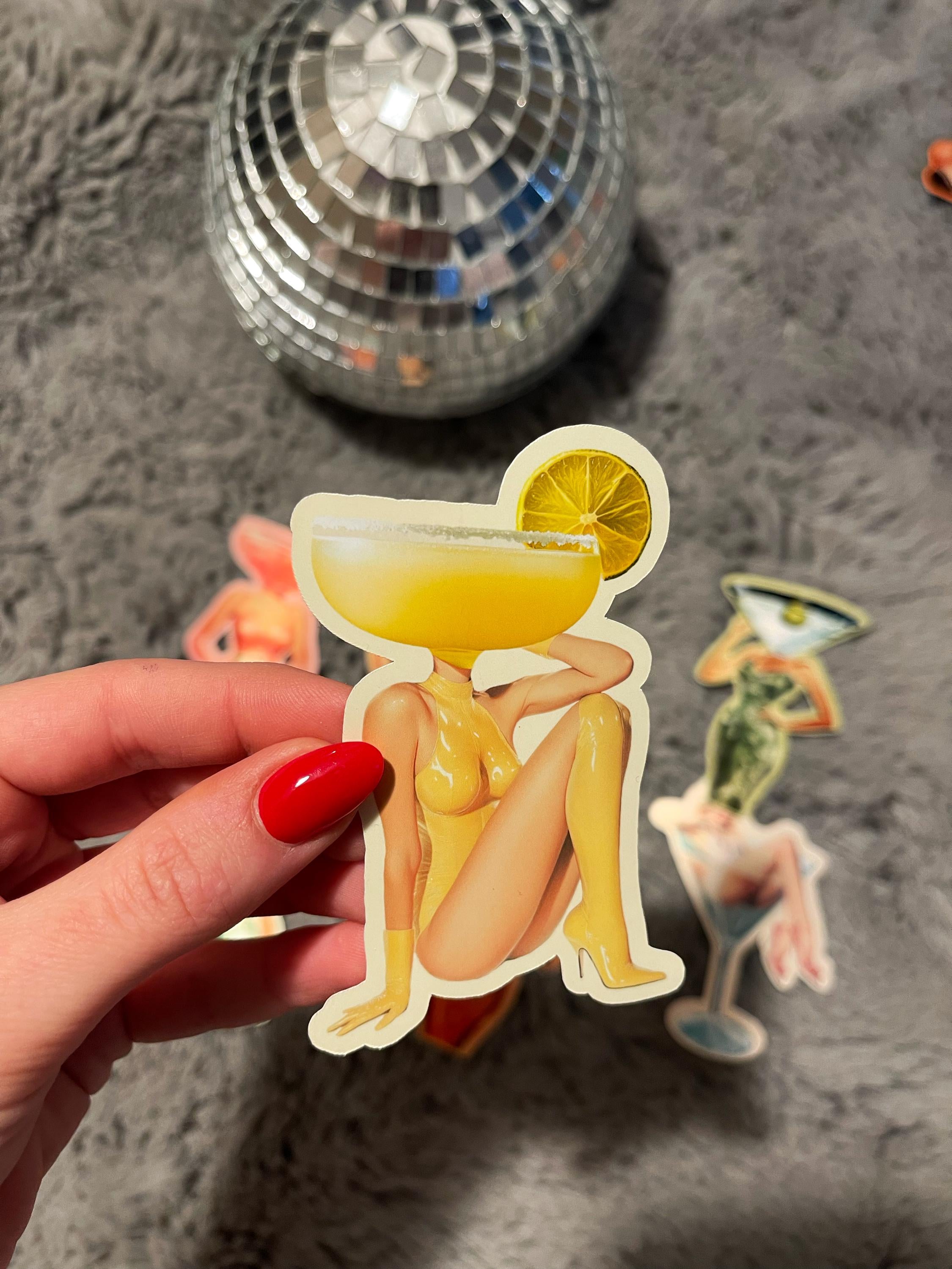 Cocktail Art Stickers, Junk Journal Supplies, Waterproof Funny Planner Stickers image 6 - Design 20