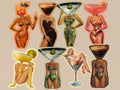 Cocktail Art Stickers, Junk Journal Supplies, Waterproof Funny Planner Stickers - Default Title - Design 20