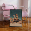 Psychedelic UFO Poster: Retro Alien Abduction Surreal Art Print - 5x7