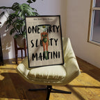 Dirty Martini Newspaper Art Print: Retro Cocktail Bar Cart Decor image 2