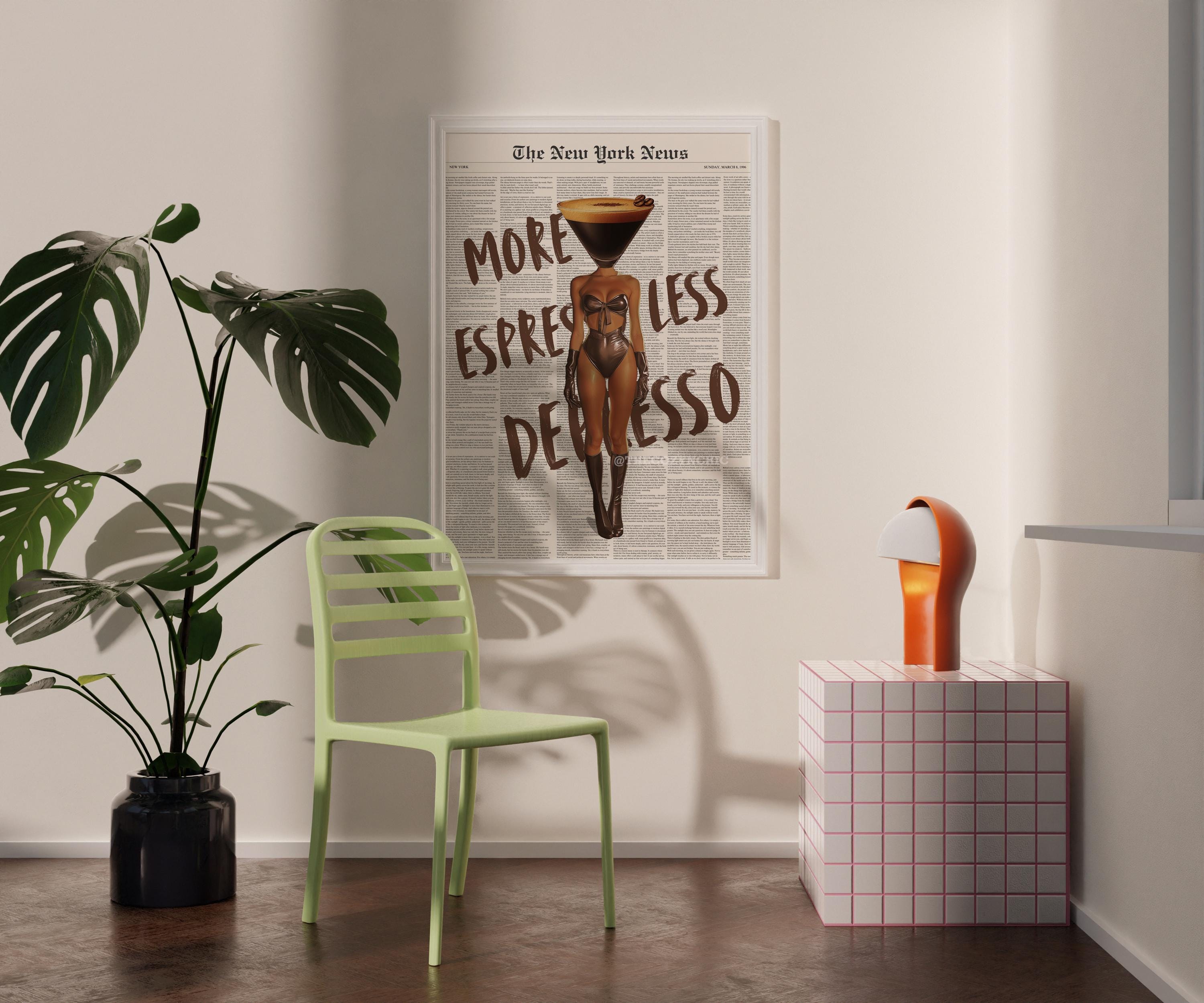 Espresso Martini Vintage Newspaper Print: Retro Bar Cart Decor image 3