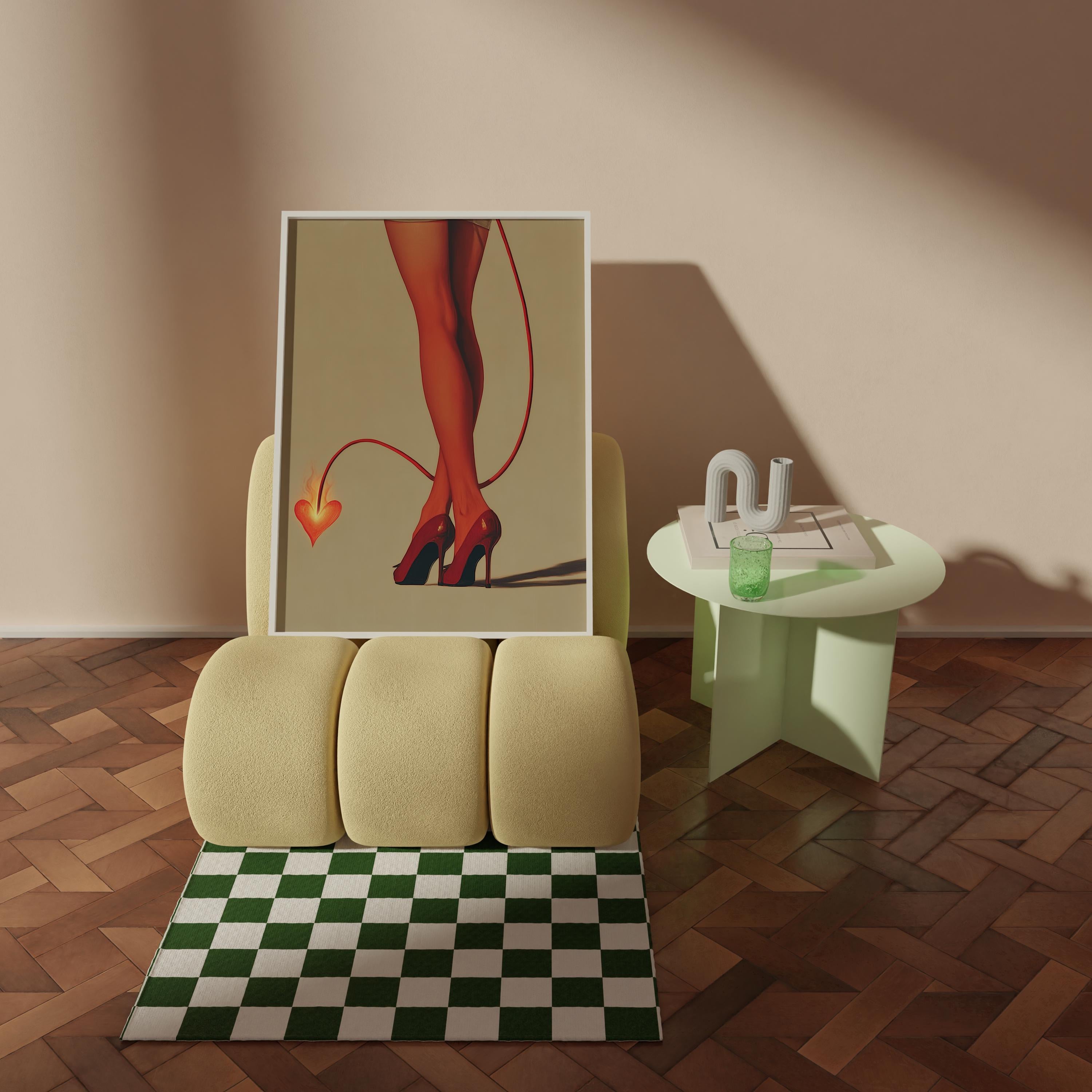 Retro Surreal Devil Girl Print: Vintage Collage Retro Dopamine Decor image 4