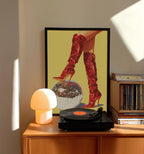 Red Boots Disco Ball Art Print: Trendy Dopamine Decor image 2