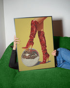 Red Boots Disco Ball Art Print: Trendy Dopamine Decor image 3