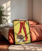 Red Boots Disco Ball Art Print: Trendy Dopamine Decor image 6
