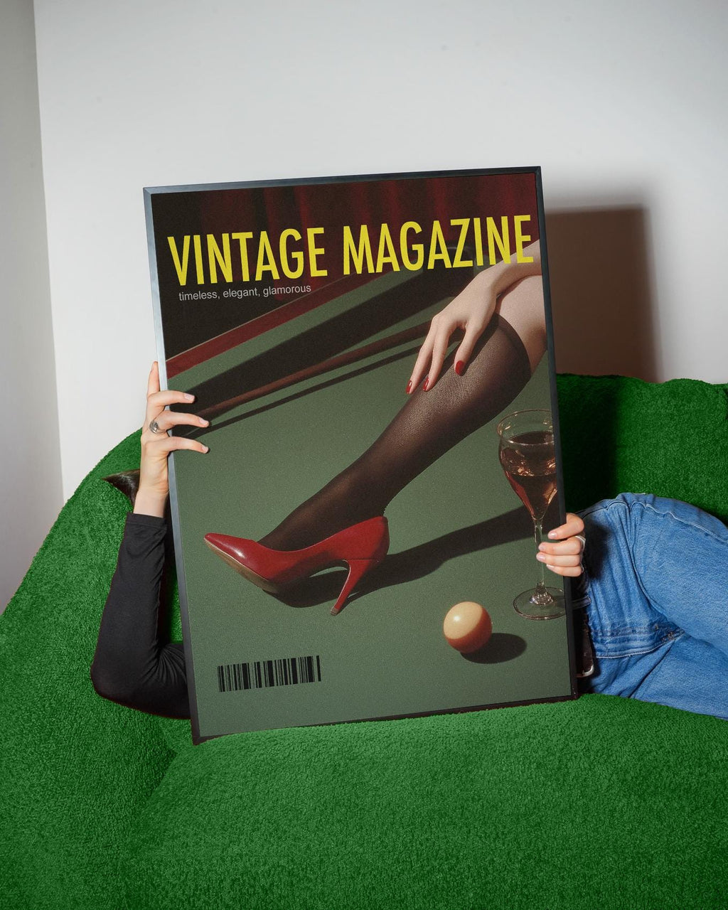 Vintage Magazine Billiard Poster, Retro Wall Art image 3