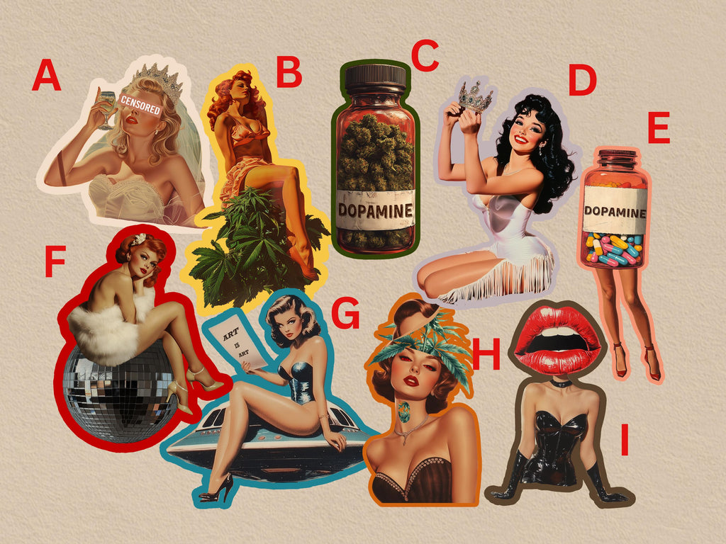 Surreal Funny Sticker, Retro Journal Supplies, Vintage Planner Stickers image 2 - Design 11