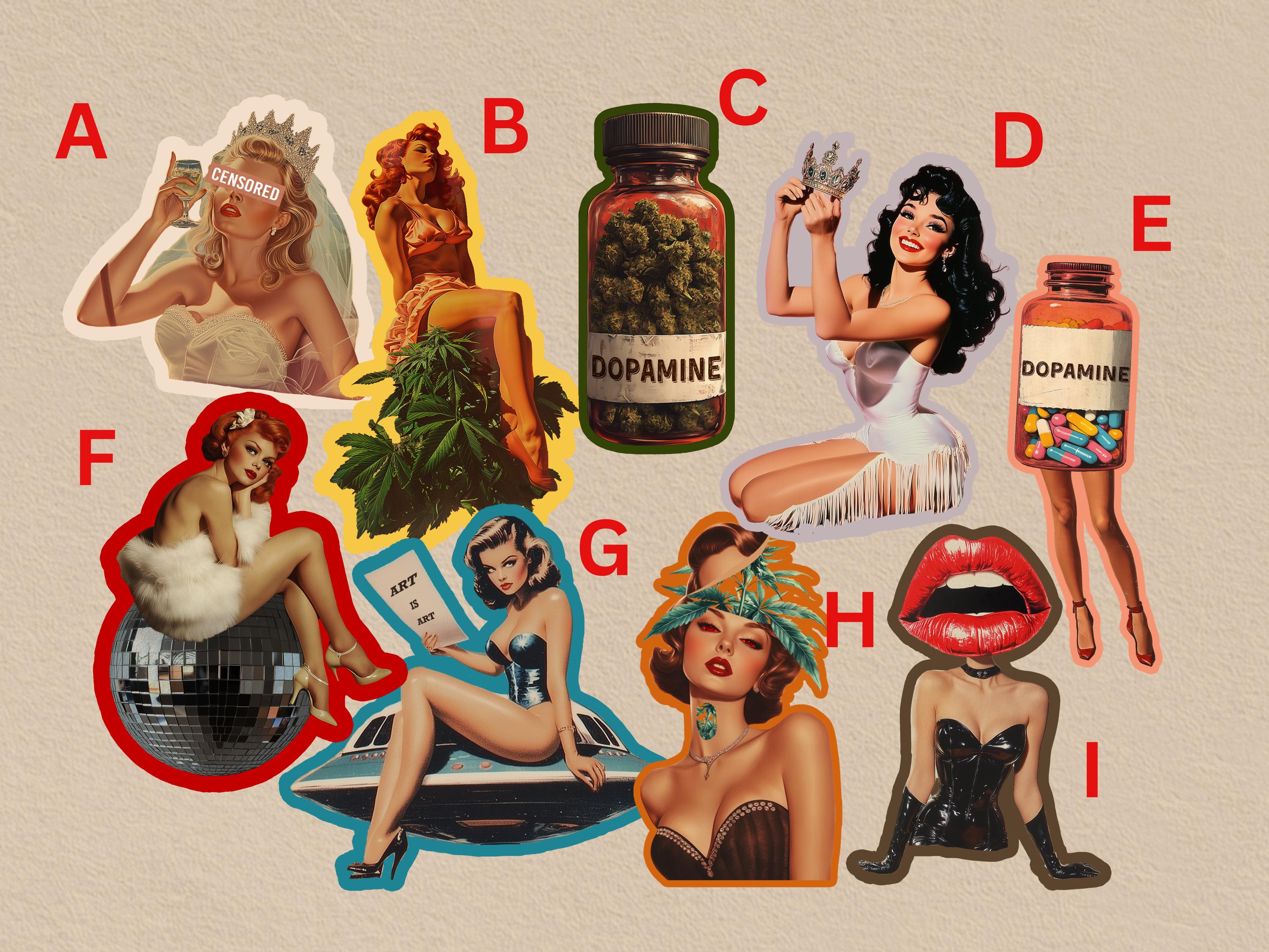 Surreal Funny Sticker, Retro Journal Supplies, Vintage Planner Stickers image 2 - Design 23