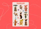 Cocktail Art Sticker Sheet, Funny Planner Stickers (4x6) image 3 - Design 04