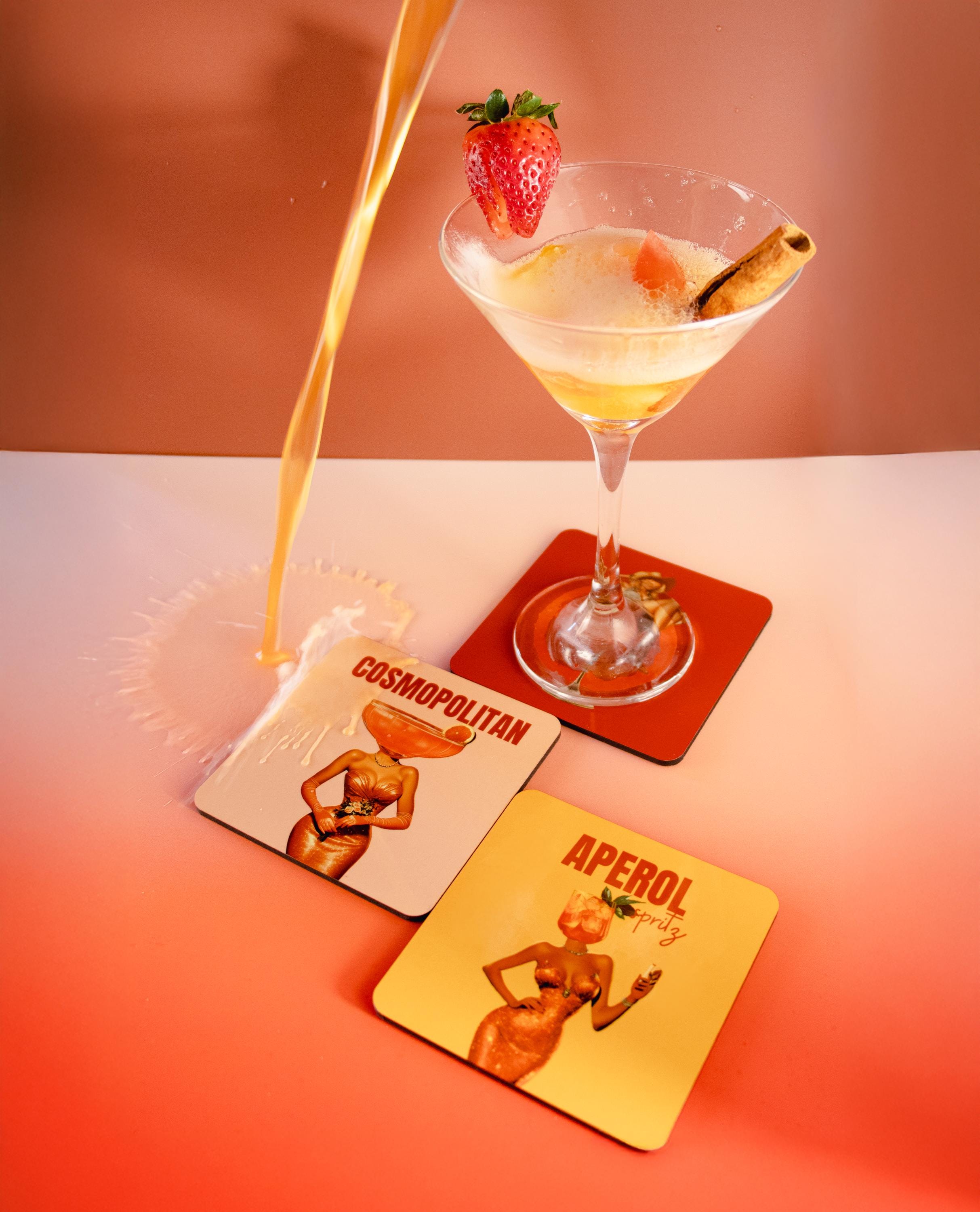 Vintage Cocktail Coasters, Trendy Bar Cart Decor, Dirty Martini Coasters image 3