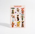 Cocktail Art Sticker Sheet, Funny Planner Stickers (4x6) - Default Title