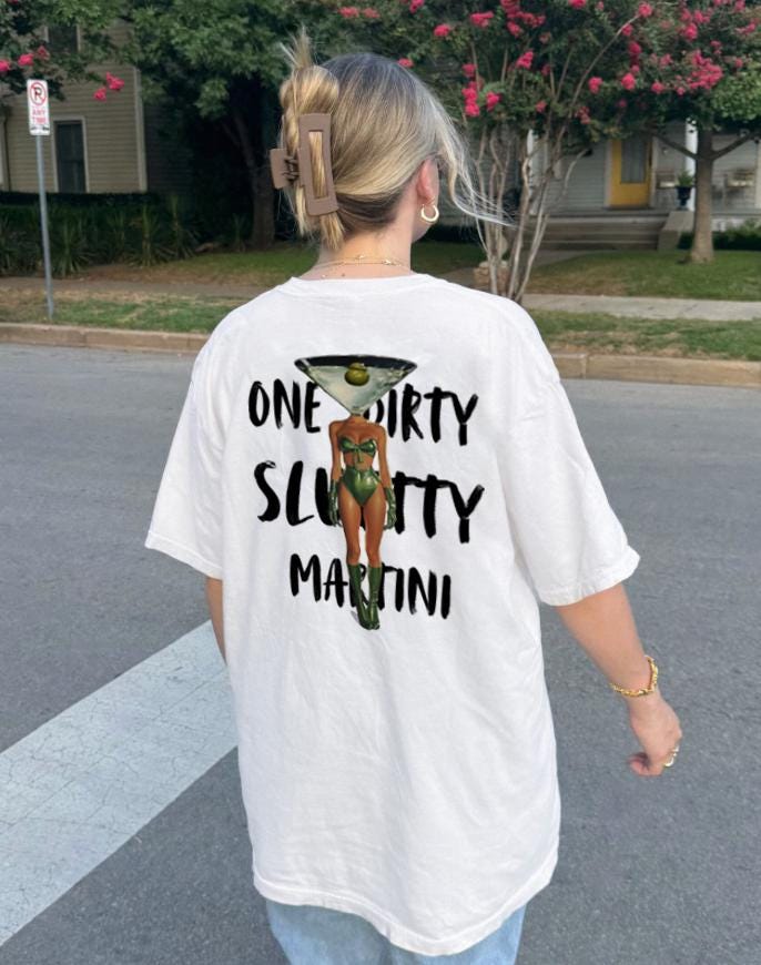 Dirty Martini Graphic Tee, Comfort Colors Ring-Spun Cotton T-Shirt
