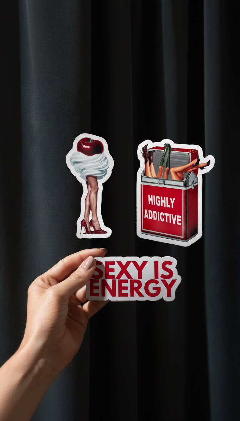 Funny Retro Vinyl Stickers | Girly Laptop & Kindle Stickers - Default Title - Design 16
