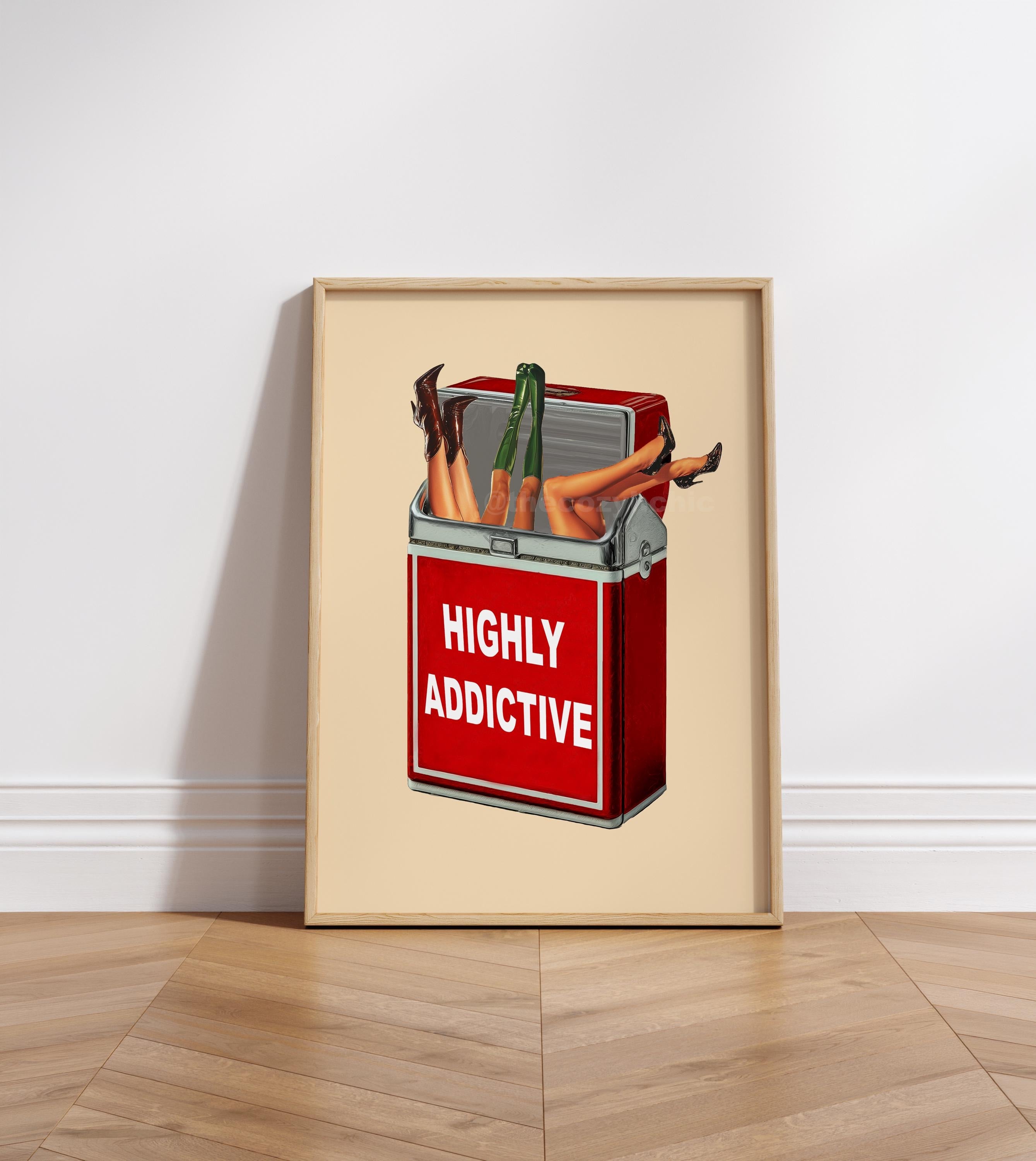 Vintage Wall Art Tobacco Print, Retro Pop Culture, Trendy Bar Cart Decor image 2
