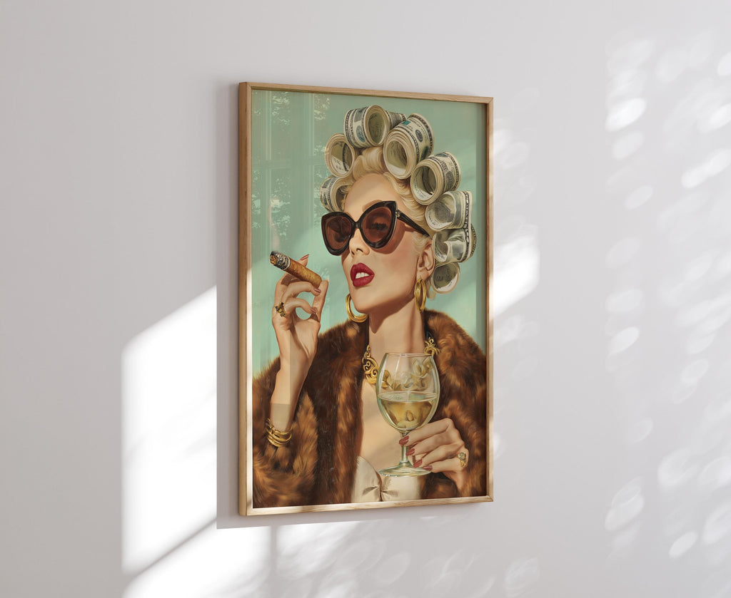 Feminine Aesthetic Surreal Wall Art - 50s Fashion & Cocktail Art Print image 2