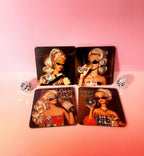 Cocktail Coasters Set, Trendy Bar Cart Decor, Retro Coasters image 8 - Design 08
