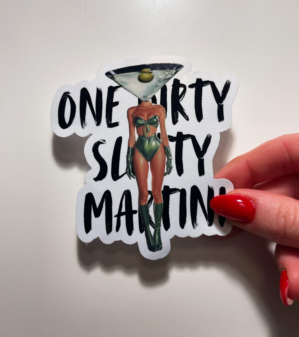 Cocktail Art Stickers, Dirty Martini, Espresso Martini, Waterproof Vinyl Decals image 8 - Design 07