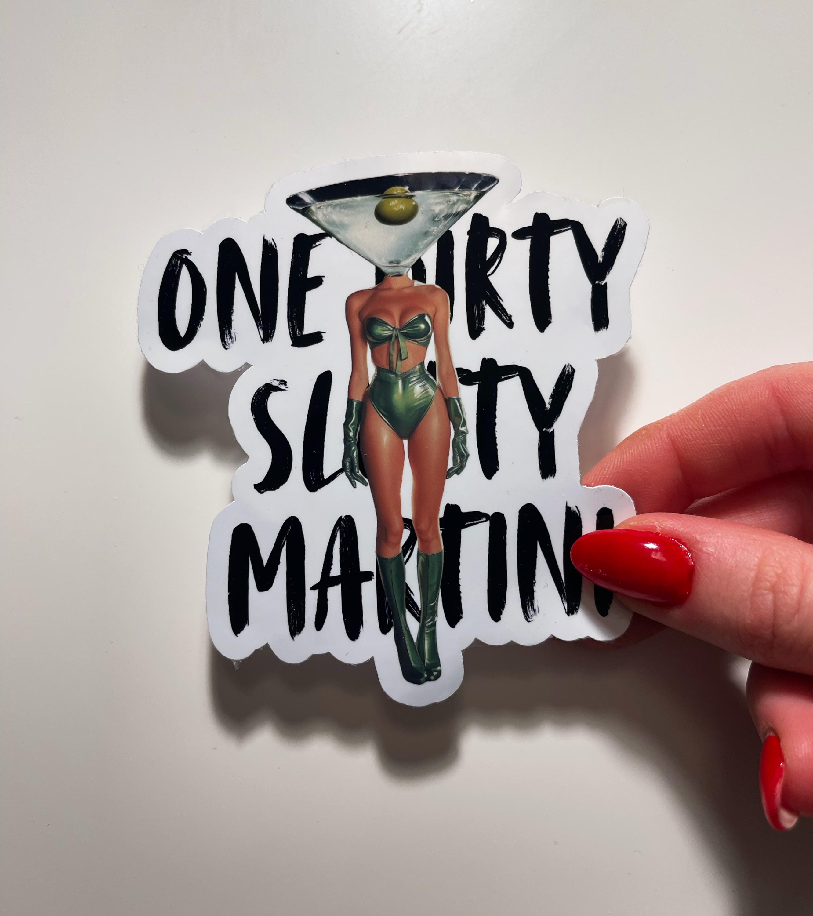 Cocktail Art Stickers, Dirty Martini, Espresso Martini, Waterproof Vinyl Decals image 8 - Design 19