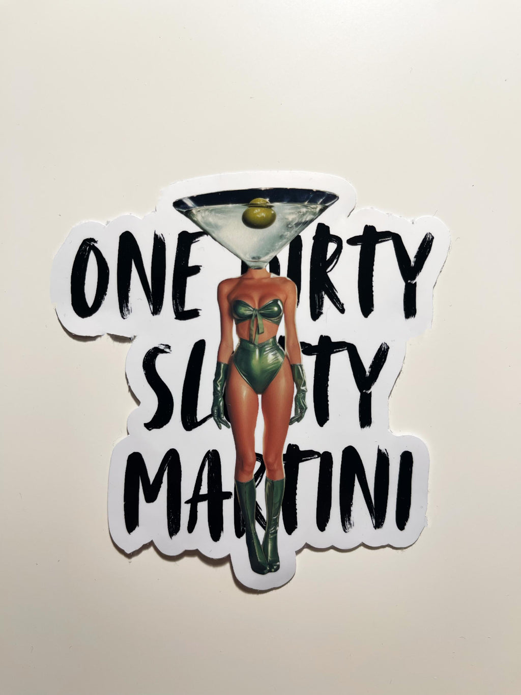 Cocktail Art Stickers, Dirty Martini, Espresso Martini, Waterproof Vinyl Decals image 6 - Design 07