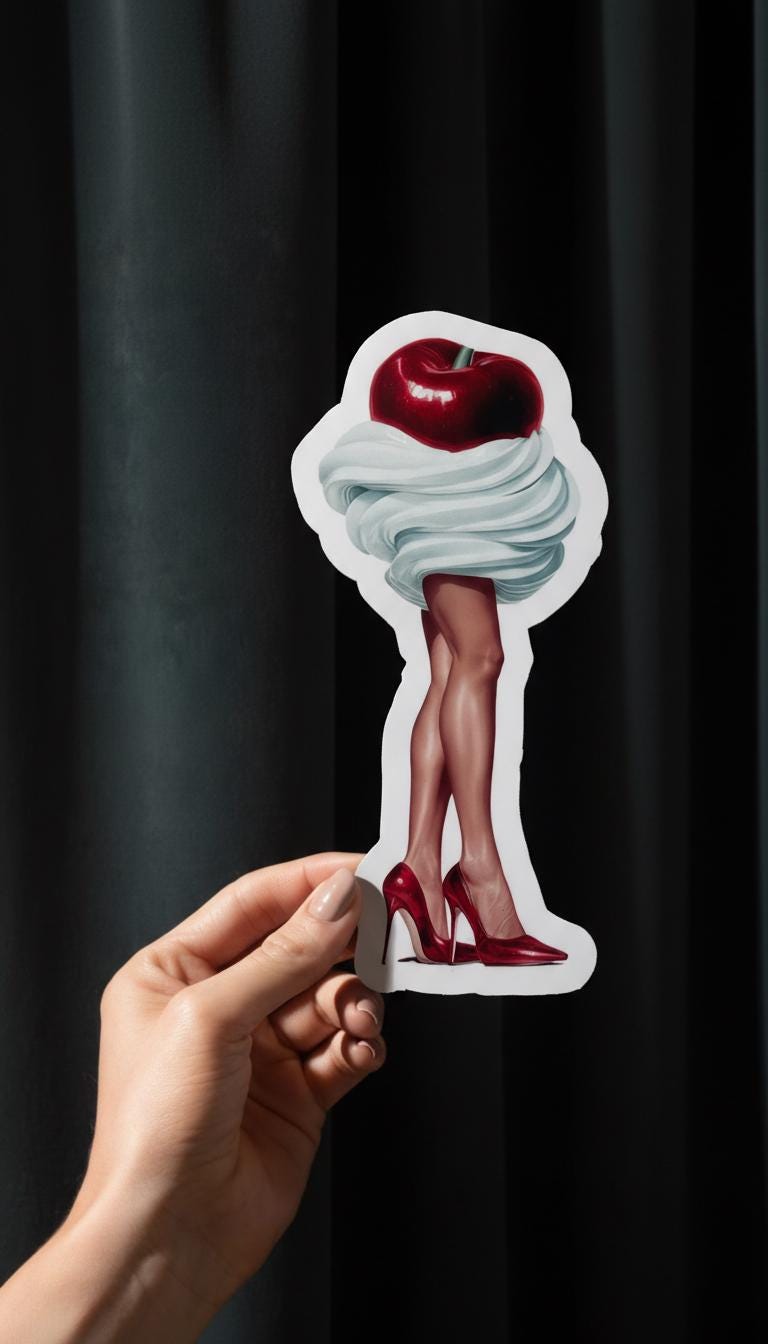 Funny Retro Vinyl Stickers | Girly Laptop & Kindle Stickers image 5 - Design 28