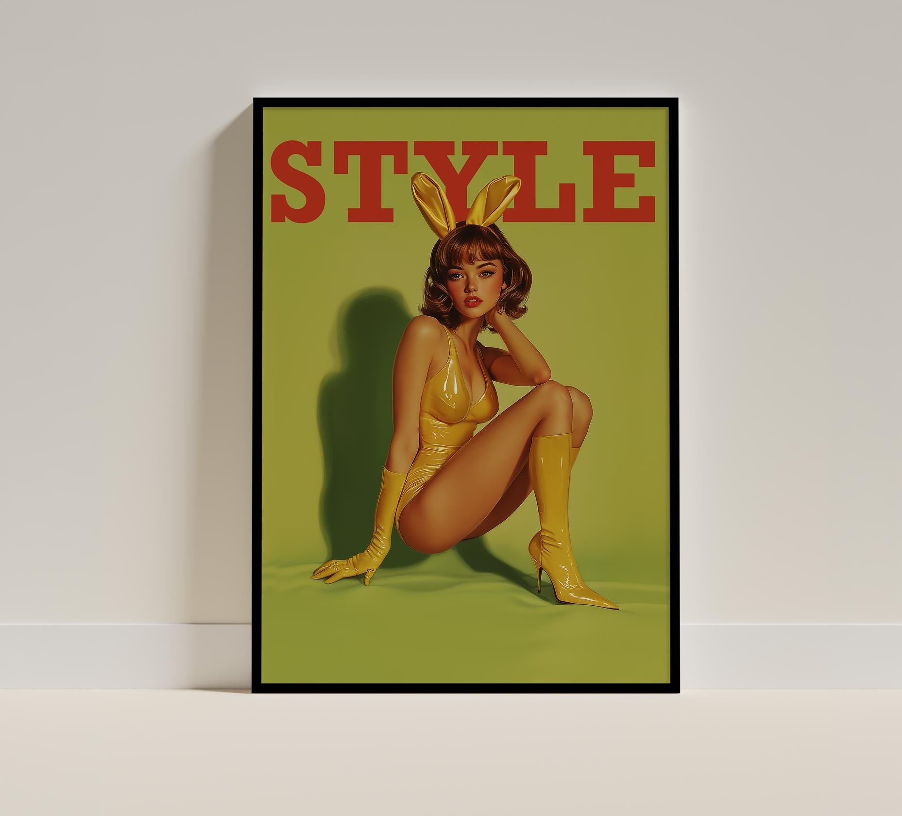 Vintage Magazine Style Wall Art, Retro Dopamine Decor Print - 5x7
