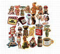Funny Sticker Pack, Junk Journal supplies, Waterproof Vinyl Cocktail Stickers - Default Title - Design 09