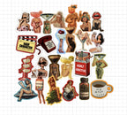 Funny Sticker Pack, Junk Journal supplies, Waterproof Vinyl Cocktail Stickers - Default Title - Design 21