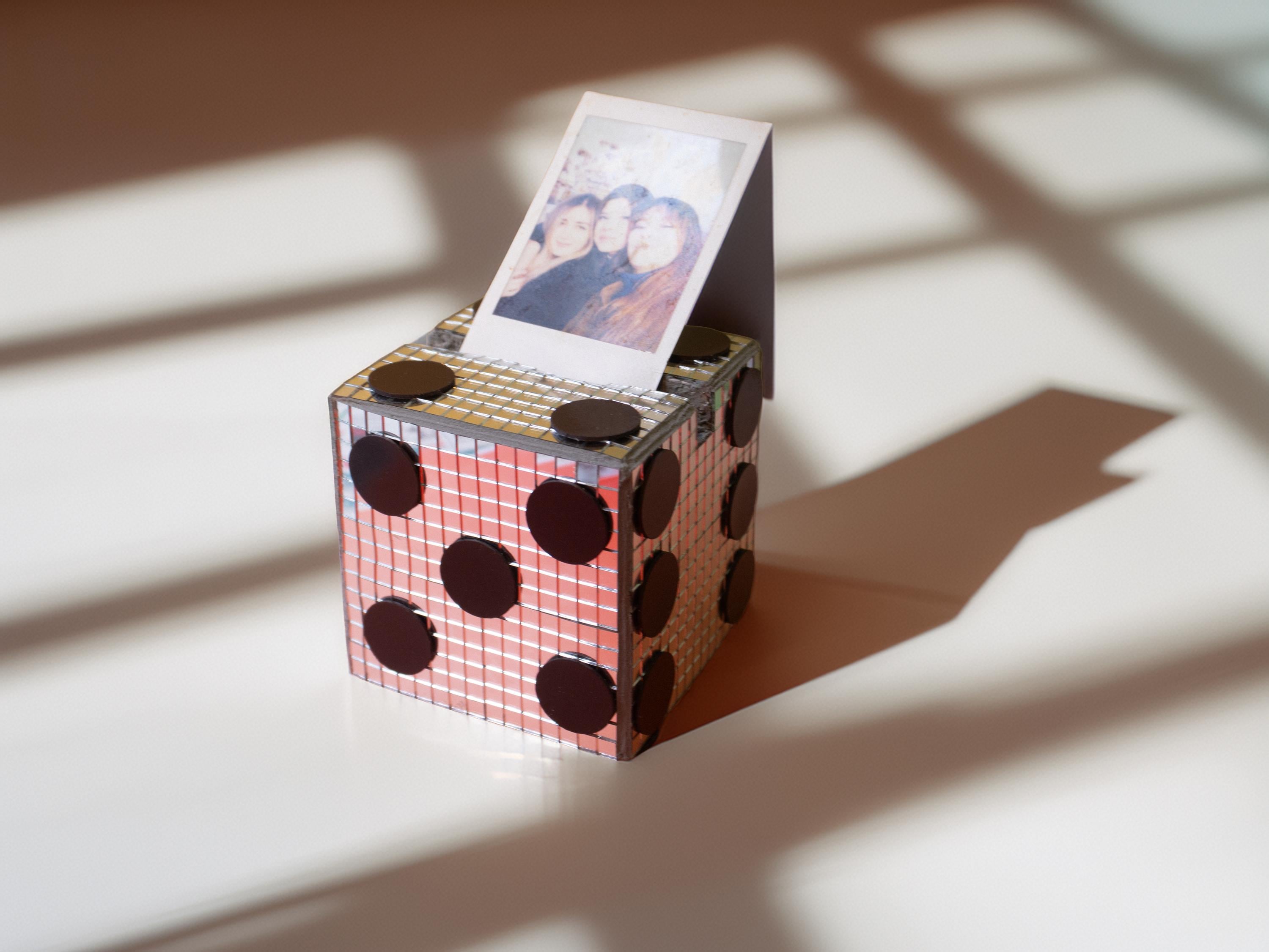 Disco Dice Photo Holder | Card Holder & Instax Stand | Funky Dopamine Decor image 5