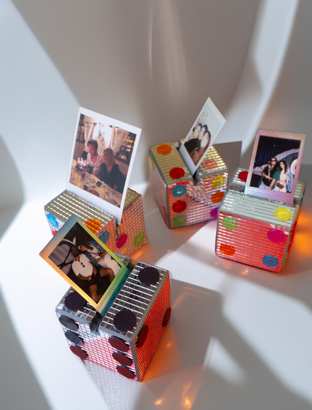 Disco Dice Photo Holder | Card Holder & Instax Stand | Funky Dopamine Decor image 3