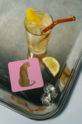 Pink Leopard Art Coaster