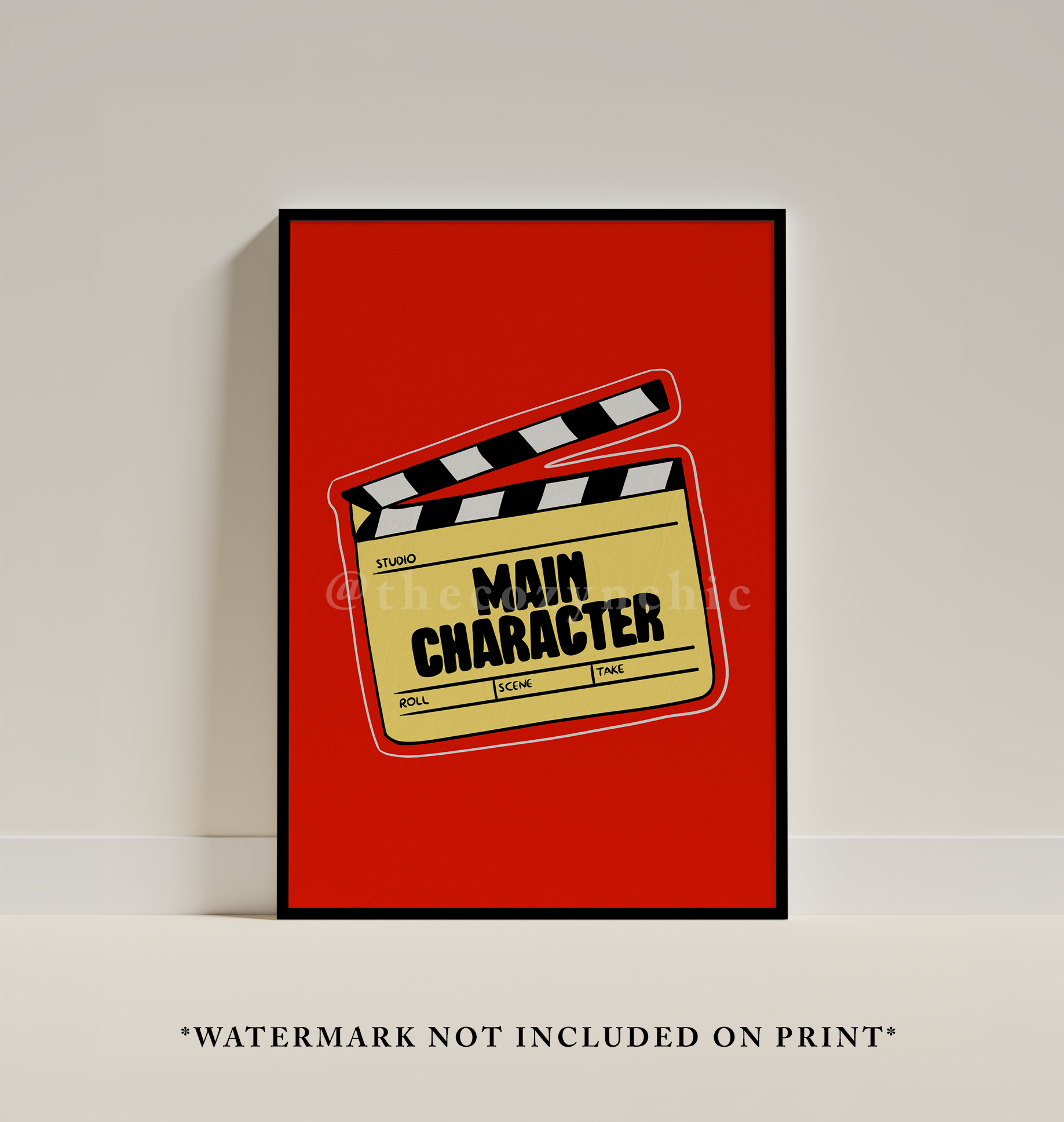 Funky Dopamine Poster, Retro Main Character Print, Trendy Wall Art