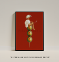Retro Martini Olive Art Print, Funky Cocktail Poster