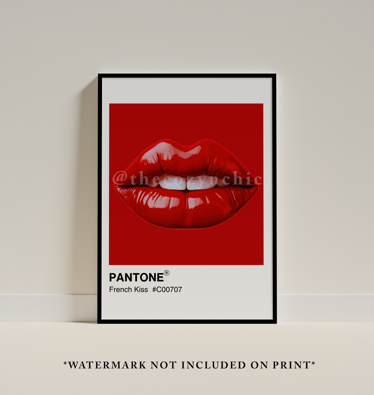 Red Lips Pantone Print