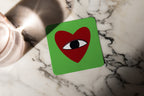 Green Heart Coaster